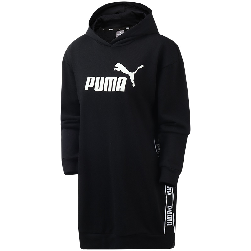 PUMA彪马女装串标连帽长袖卫衣休闲运动连衣裙581073