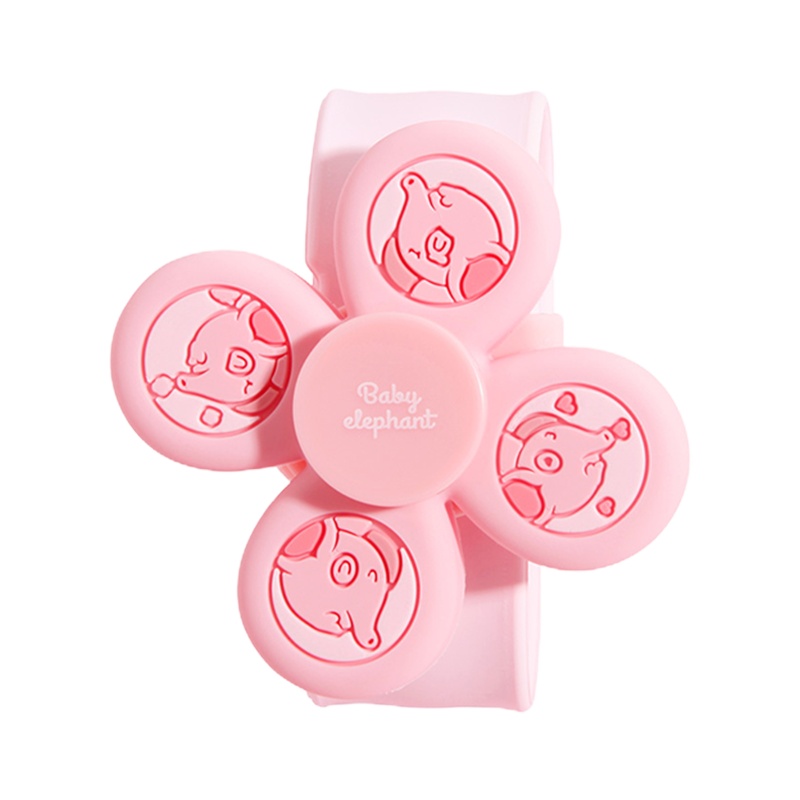 红色小象四叶草防叮手环粉色婴儿儿童宝宝防护舒缓手环防叮咬驱蚊