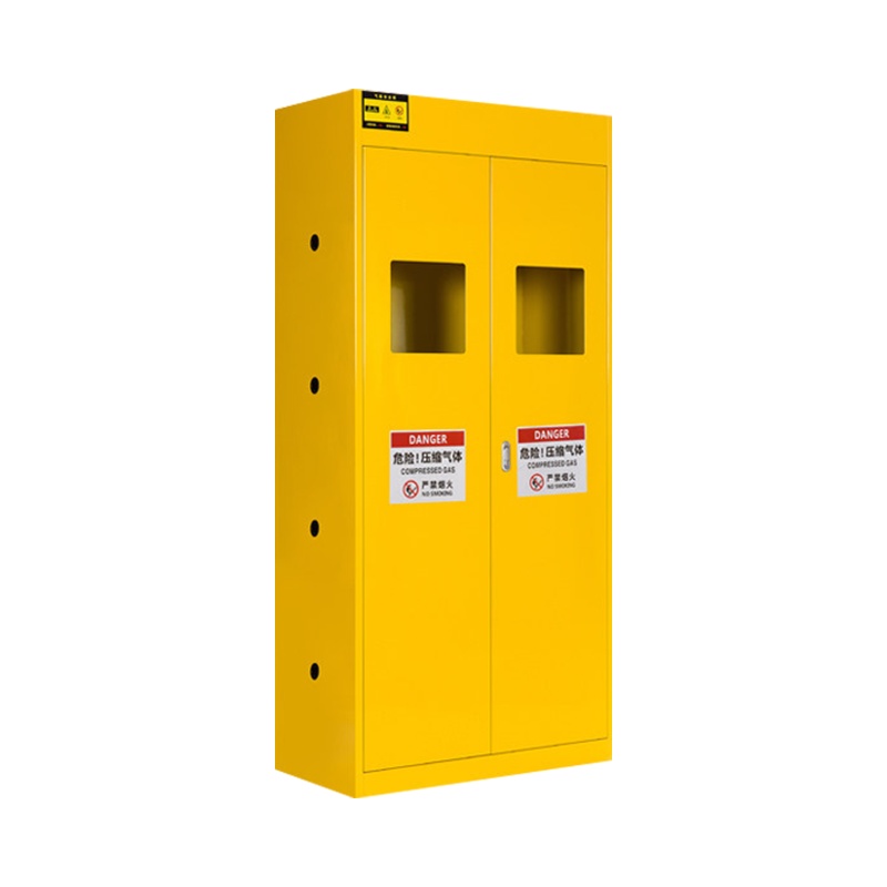 振奥 智能报警气瓶柜煤气瓶防爆防泄漏安全柜 双瓶无报警器灰白色/黄色可选