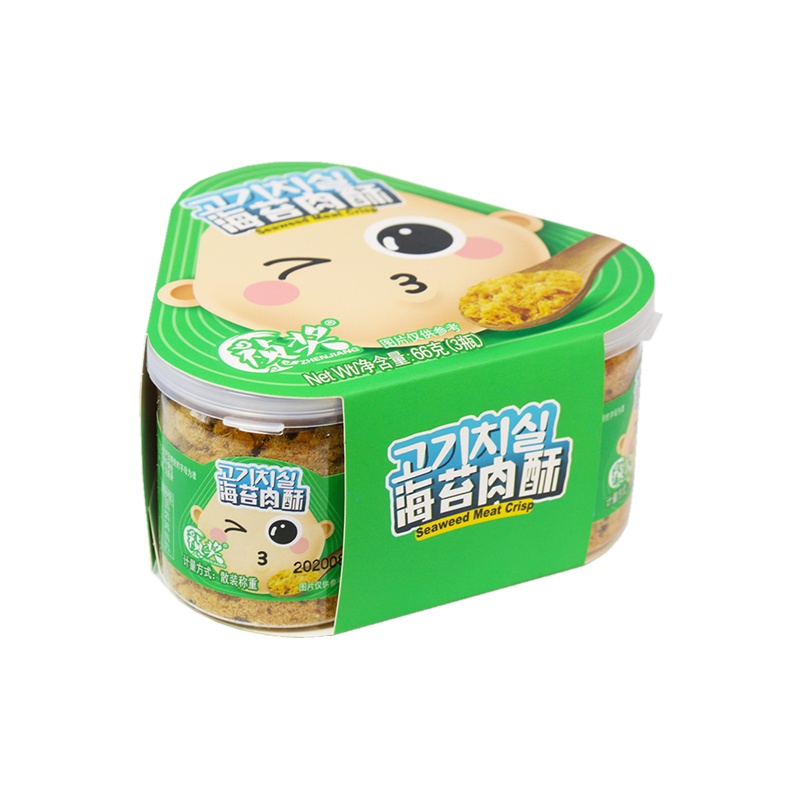 祯香(祯奖系列)海苔肉酥66g三连罐*2 苏宁自营辅营养儿童肉酥/肉松辅食拌饭搭配婴儿宝宝儿童营养肉酥独立卫生包装