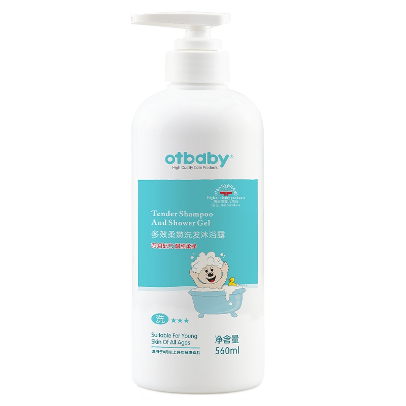 otbaby 多效柔嫩洗发沐浴露 560ml YA21泡沫细腻温和滋养1瓶搞定