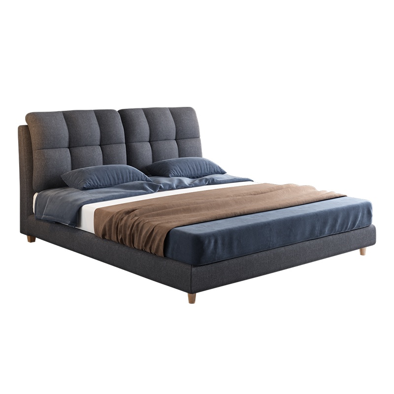 A家家具 布艺床现代简约双人床主卧北欧床可拆洗软包DA0183