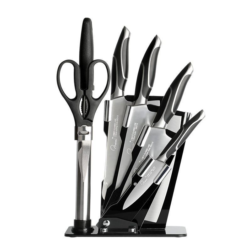 贝瑟斯 家用不锈钢菜刀厨房刀具厨师专用切骨切片水果刀七件套装