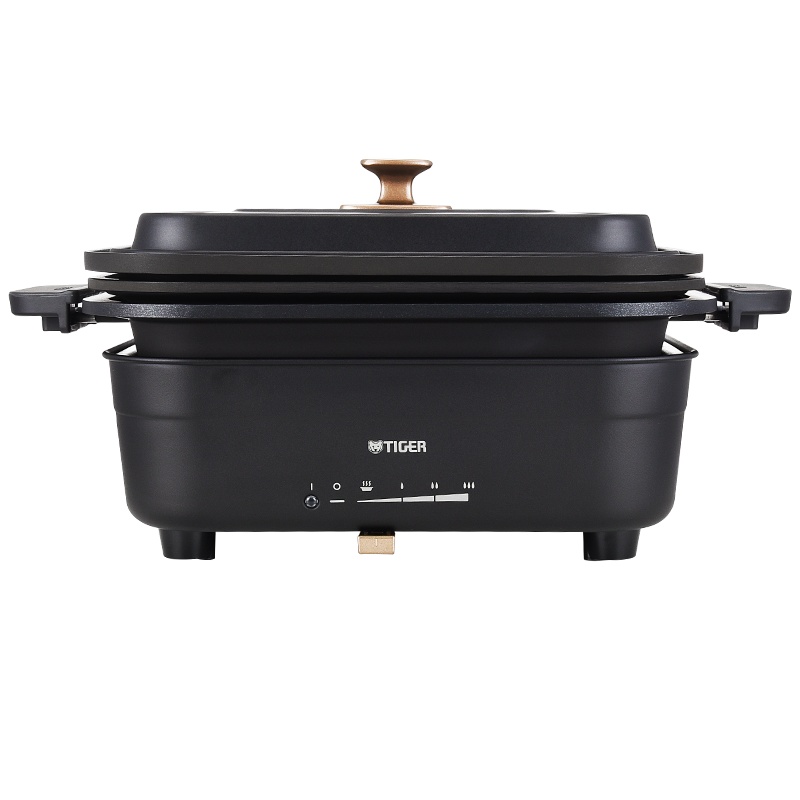 虎牌(tiger)CRL-A30C-K网红多功能料理锅电烤肉机家用煎煮一体电火锅 黑色款