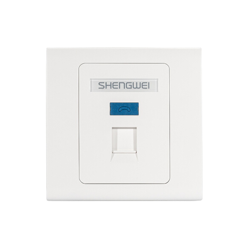 胜为 SIP-201 工程级单口语音信息面板 开关插座面板 网线插座电脑插座网络信息插座 86型