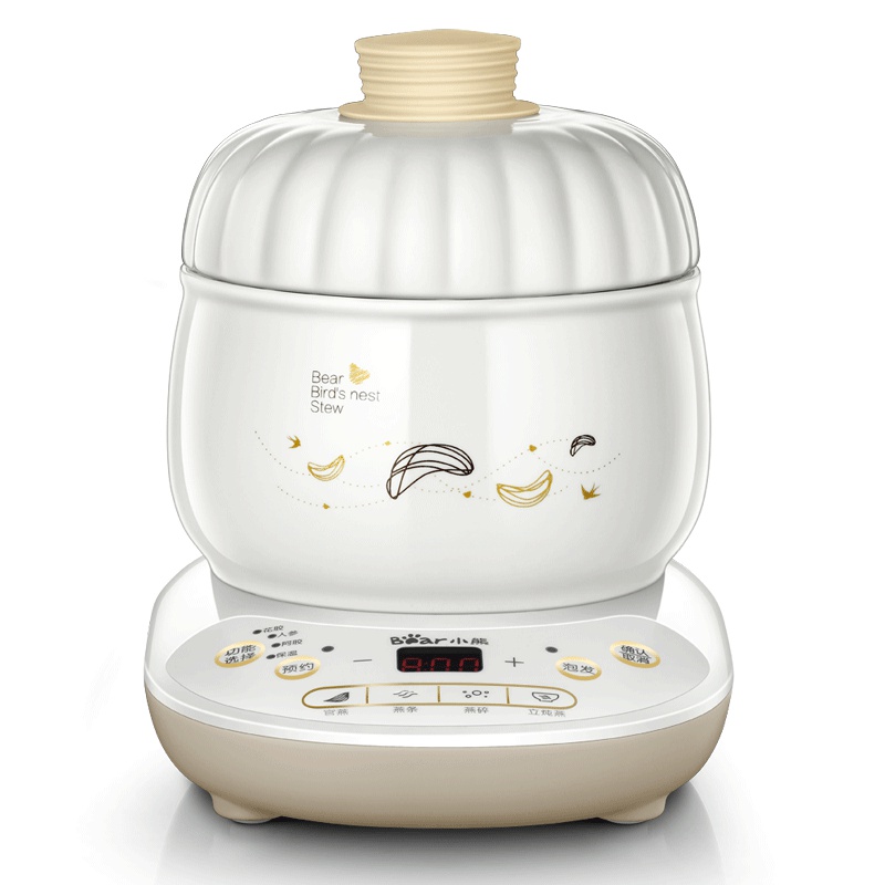 小熊(Bear)电炖盅家用全自动燕窝炖盅陶瓷内胆多功能隔水电炖锅0.6L DDZ-B06R2