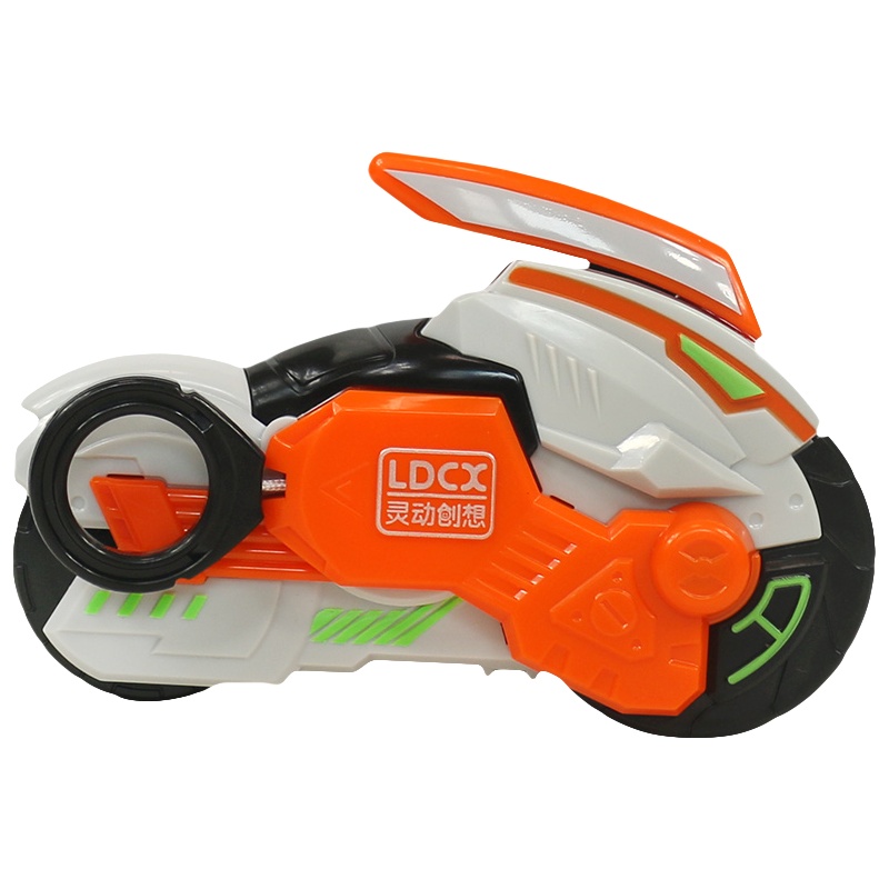 灵动创想魔幻旋风轮炫风轮陀螺摩托车发射对战回旋男孩女孩玩具战轮炫斗轮华丽版 飞沙越野7914