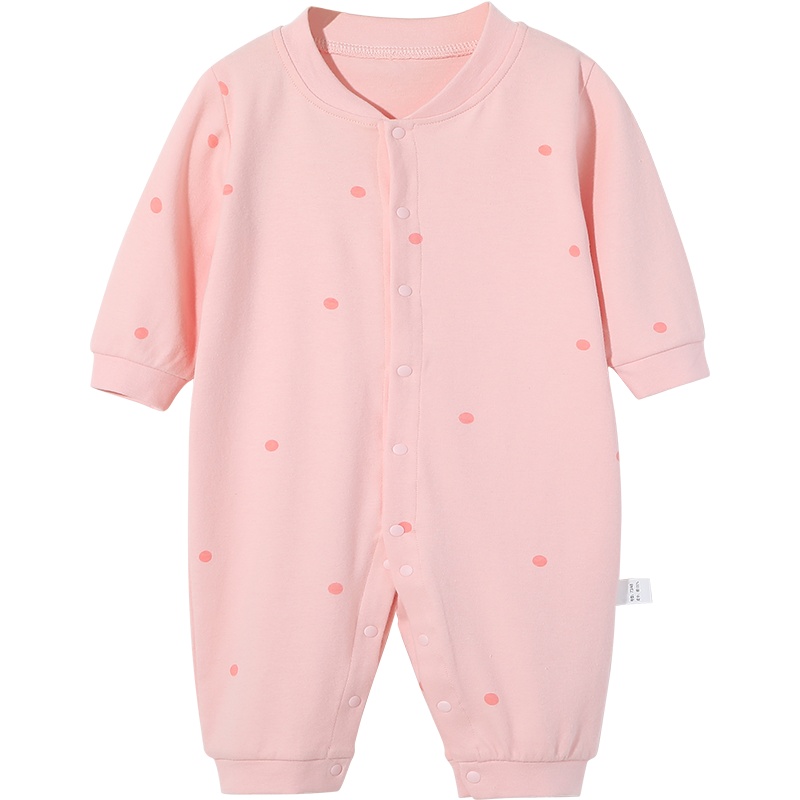 男女宝宝连体哈衣秋装婴儿长袖四季打底内衣新生儿纯棉爬服