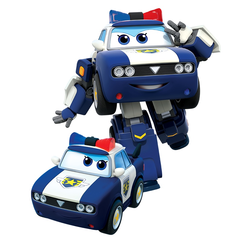 奥迪双钻(AULDEY)超级飞侠 男孩女孩儿童玩具车 迷你变形-贝警员 730033