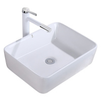正山(Zhengshan)陶瓷台上盆大号洗手盆小号单盆卫生间洗脸盆龙头简易艺术