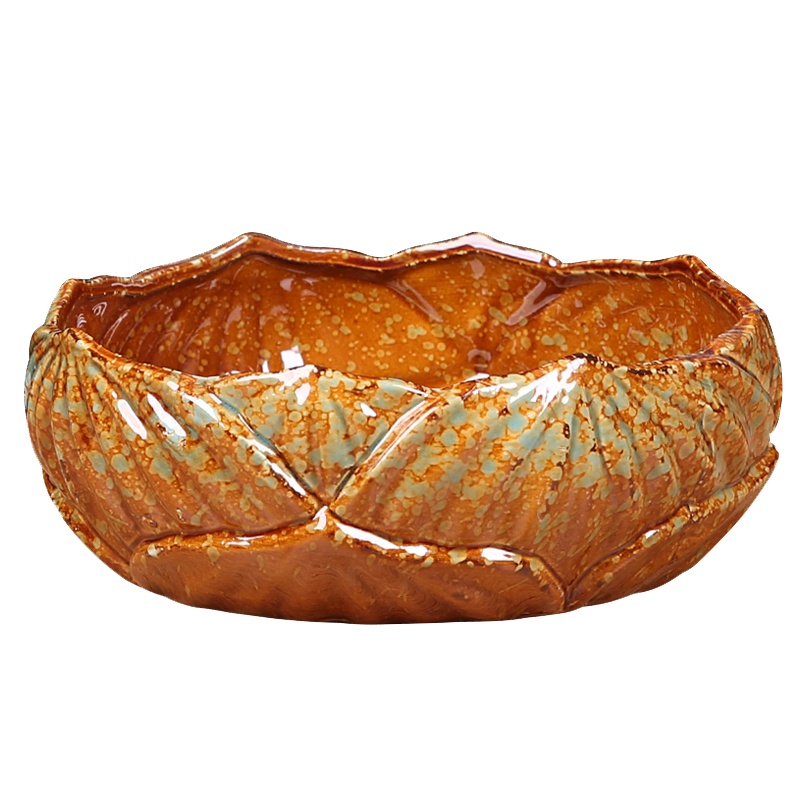 陶瓷盆栽器皿无孔水培容器桌面绿植花卉碗莲一叶莲铜钱草水仙花盆