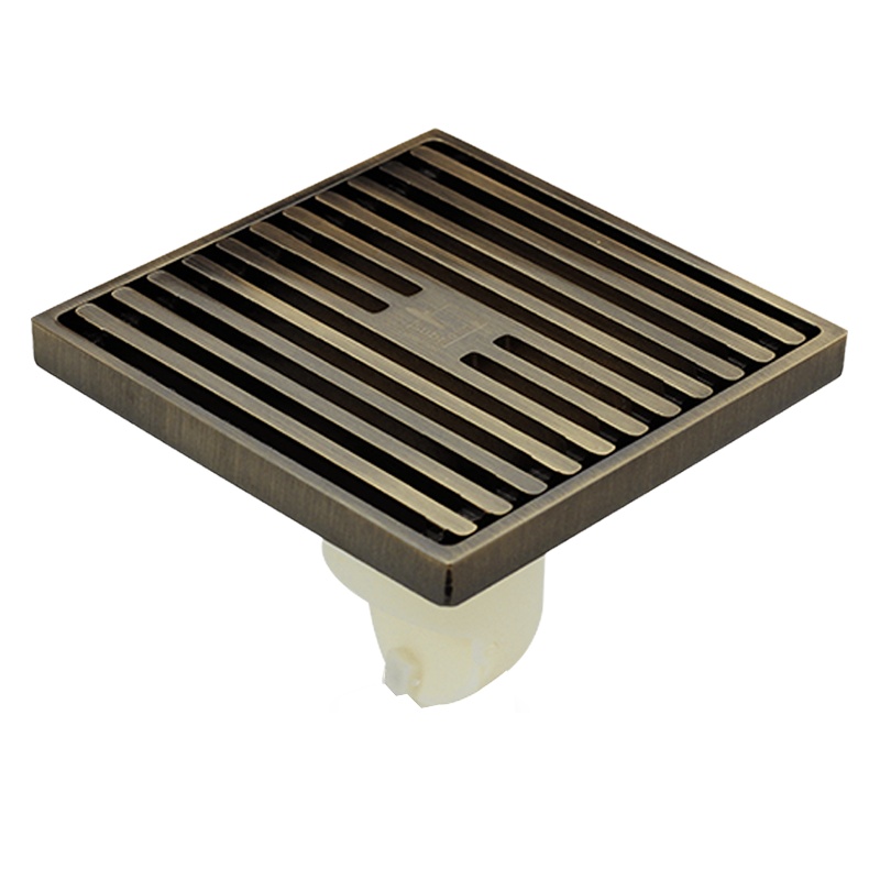 潜水艇地漏全铜防臭芯防虫淋浴款地漏防堵盖板通用管道青古铜色LTK40-10