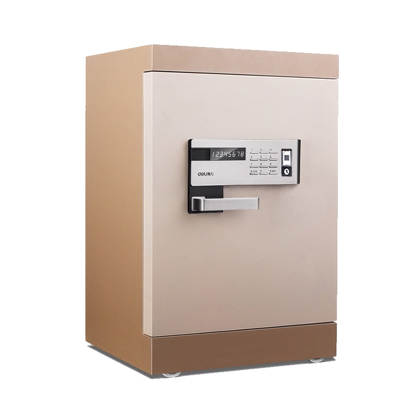 得力deli4092御尊系列指纹密码保险箱保险柜家用办公密码防盗指纹密码-72cm棕色