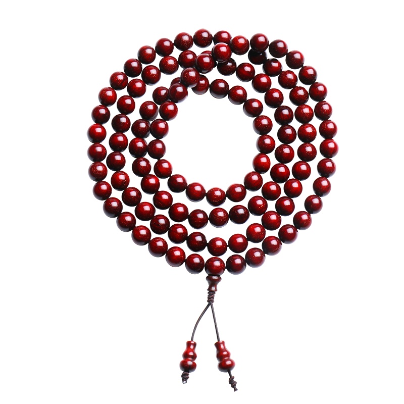 月印百川 小叶紫檀佛珠手串 男女款108颗高密高油圆珠多圈手链