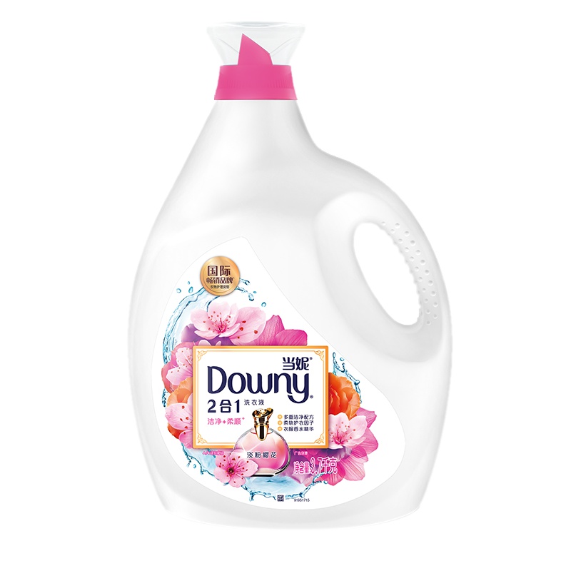 当妮二合一洗衣液淡粉樱花3.7千克 衣物香水 护衣留香 不加柔顺剂也能柔顺衣服 杨幂同款