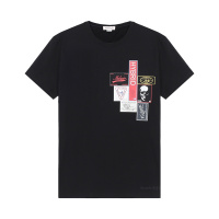 亚历山大·麦昆 ALEXANDER MCQUEEN 男士 棉质圆领短袖T恤662485 QRZ58