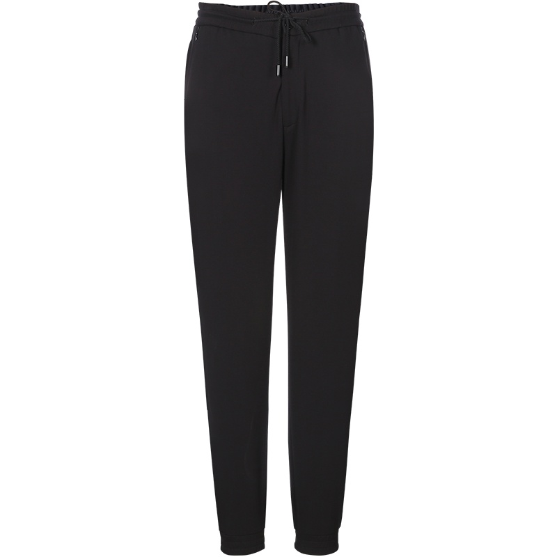 Brloote/巴鲁特 休闲裤男束脚九分裤秋冬男士弹力修身时尚休闲小脚长裤 黑色