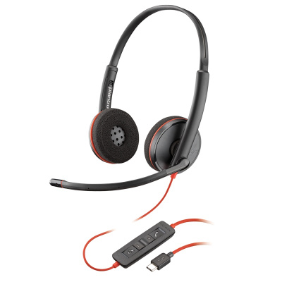 缤特力(Plantronics)C3220 双耳话务耳机耳麦 /降噪麦克风/USB线控