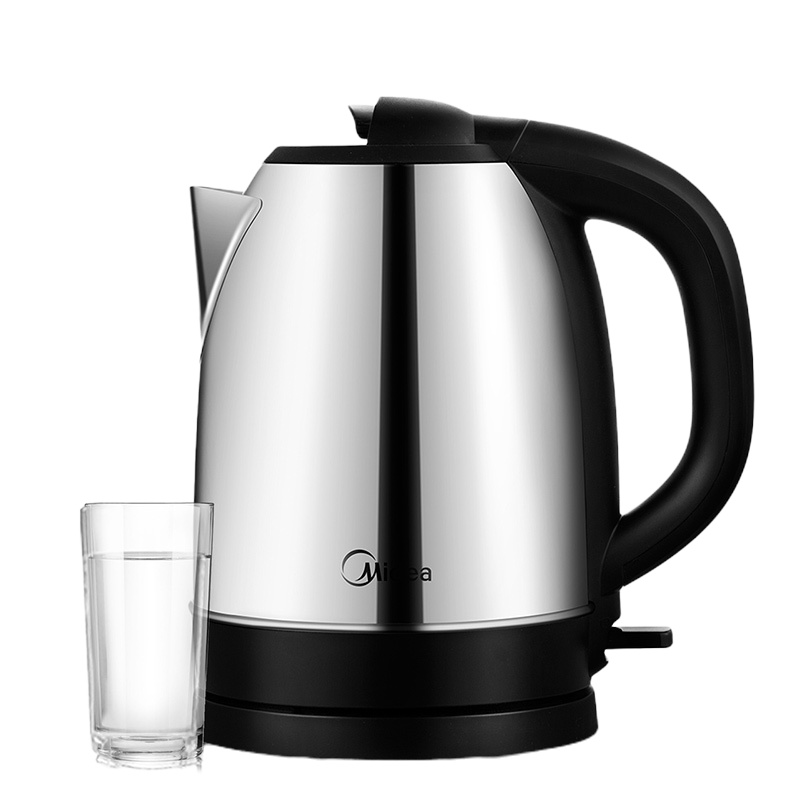 美的(Midea) 开水壶 电热水壶茶壶304不锈钢 自动断电银色 1.7L (单位:只)