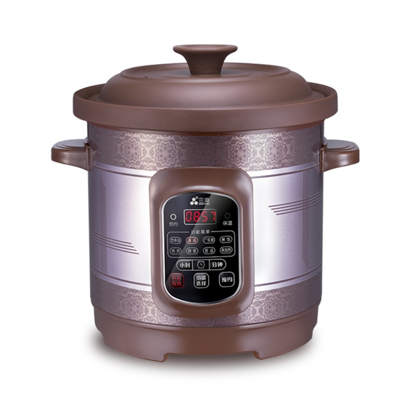三源超大容量电炖锅8L 全自动紫砂煲汤锅人煮粥焖预约新品上线