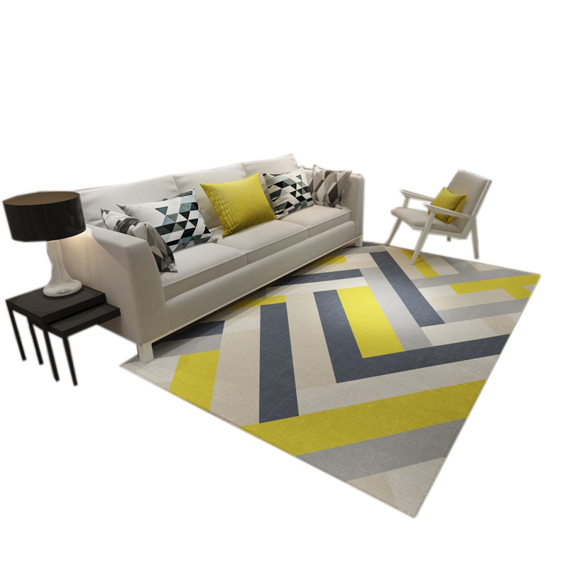 九氏Joesh北欧风3D大地垫 2018新款高密压缩纤维3D印花北欧风格地垫 客厅地毯 卧室垫