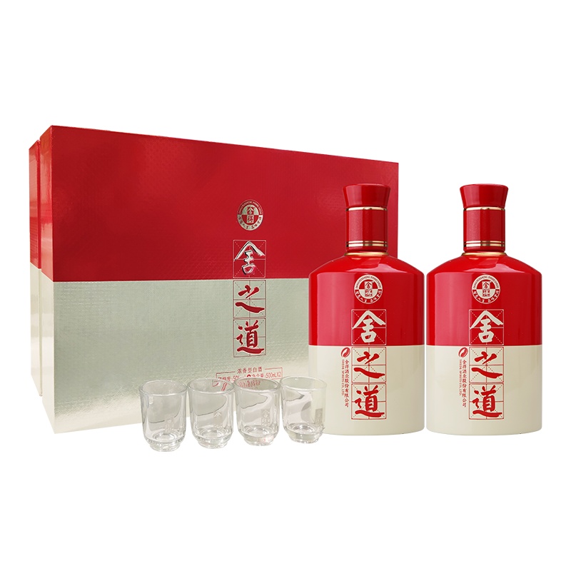 沱牌舍得 舍之道礼盒50度500mL*2 酒杯4只 礼盒装 浓香型白酒