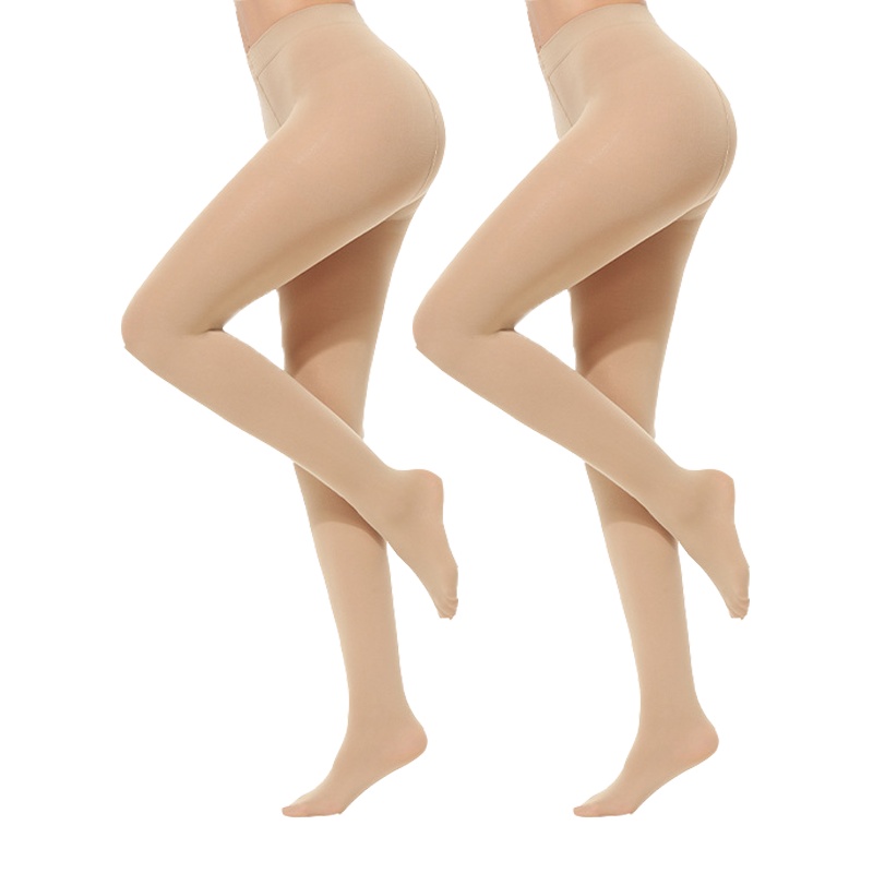 浪莎丝袜女连裤袜春秋季美腿显瘦打底袜肉色袜子女120D 2条装