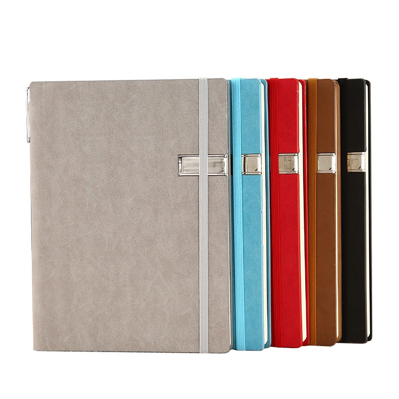 多功能平装绒革笔记本 DX1264 多功能带U盘32G商务记事本216*146(本)