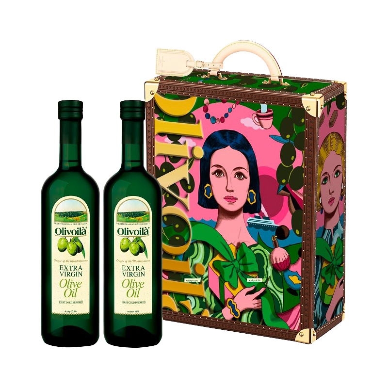 欧丽薇兰 特级初榨橄榄油750ml*2礼盒装