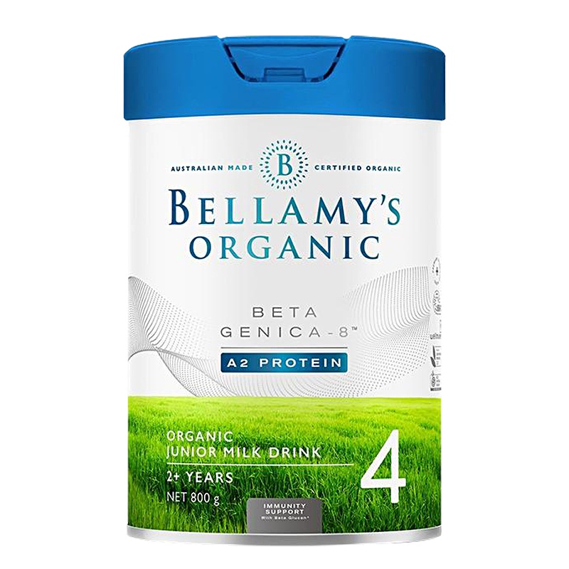 [4罐装 新效期26年2月后]原装进口澳洲贝拉米Bellamy's白金版宝宝有机奶粉4段800g/罐装2岁以上