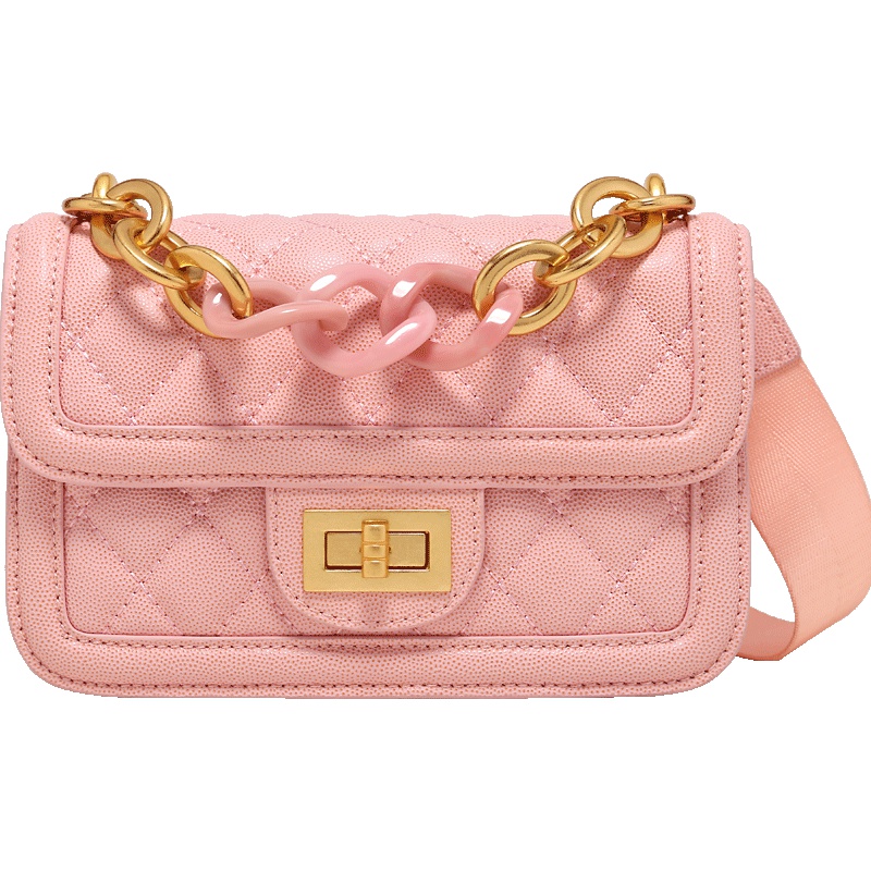 妙迪2019潮款迷你小包包潮韩版牛皮单肩包斜挎包女简约黑色V字包