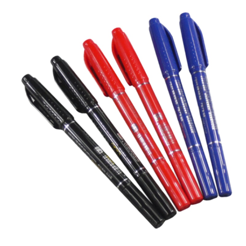 五千年W-820小双头记号笔 勾线笔 12支/盒 红色