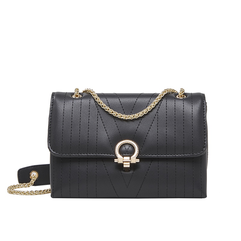 柏雅图(boyatu)真皮女包包时尚百搭链条斜挎包女2019新款单肩小方包女