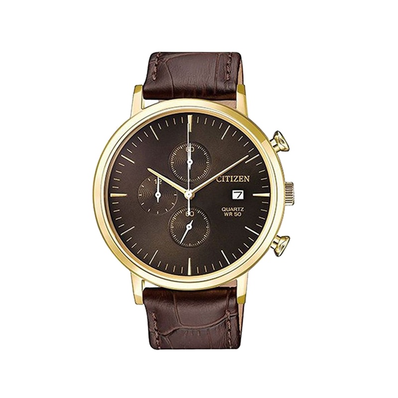 [直营]CITIZEN西铁城Chronograph三眼计时日历男士手表石英表男表