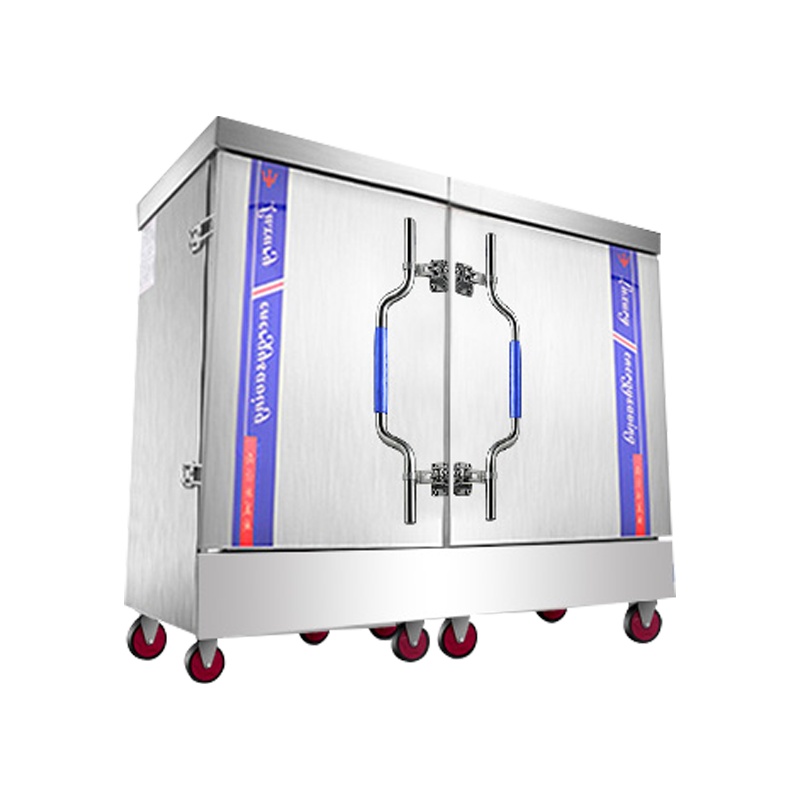 乐创lecon 蒸饭柜商用电蒸箱自动食堂包子炖汤大型米饭蒸饭车 24盘标准用电款