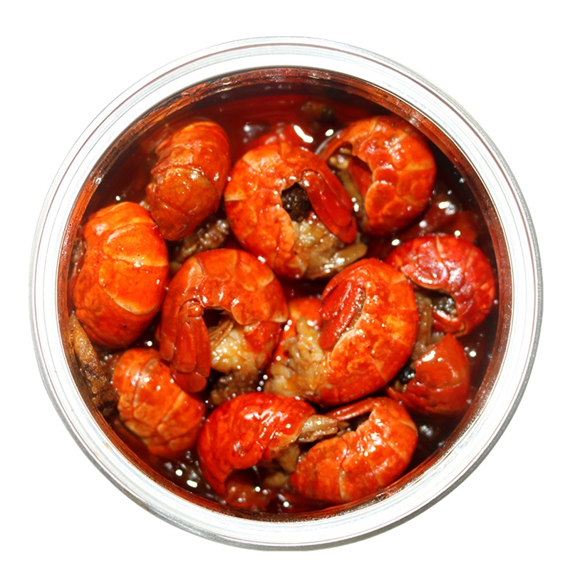 香辣小龙虾尾开罐即食200g罐装新鲜虾球鲜活烧制零食海鲜熟食特产
