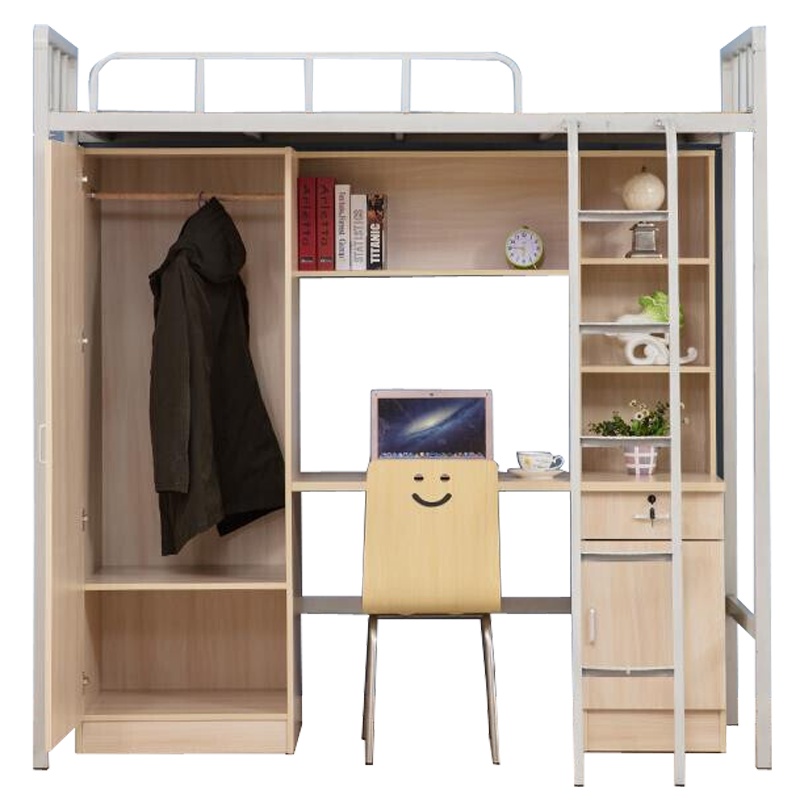 雨龙 公寓床YG035多功能单人床上床下柜学生宿舍公寓床组合床带书桌衣柜