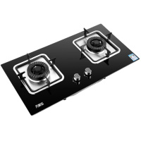 万家乐嵌入式双灶 JZT/Y-CJ031(B)，钢化玻璃面板，5.0KW火力，方形锅架，一级能效，实体店在售机型