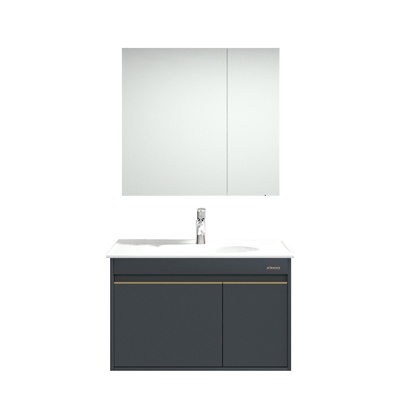 九牧JOMOO 简欧 多层实木 浴室柜组合 欧式 挂墙式 洗脸盆洗手盆组合洗漱台 A2255