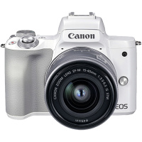 佳能(Canon)EOS M50 Mark II M50二代 微单相机 数码相机 白色(15-45 微单镜头)Vlog相机 4K 视频拍摄