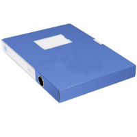 得力(deli)10只 33126 55mm牢固耐用进口材料粘扣档案盒 A4文件盒资料盒 蓝