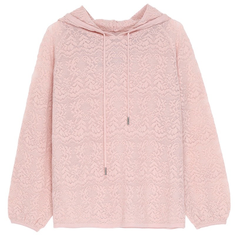 恒源祥女士针织衫2020秋季新款女士时尚连帽宽松毛衣简约上衣