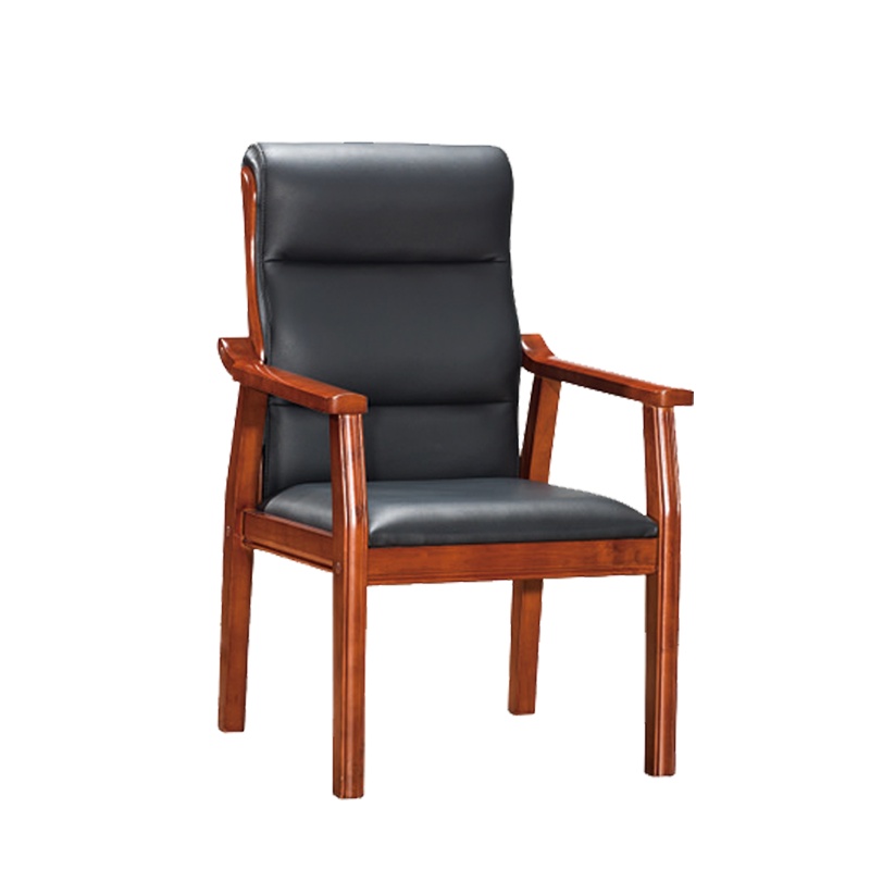 优百丽 SH-C06 橡胶木椅 办公家具 办公椅 皮艺老板椅 实木四脚椅 电脑椅会议椅 皮料色彩可定制
