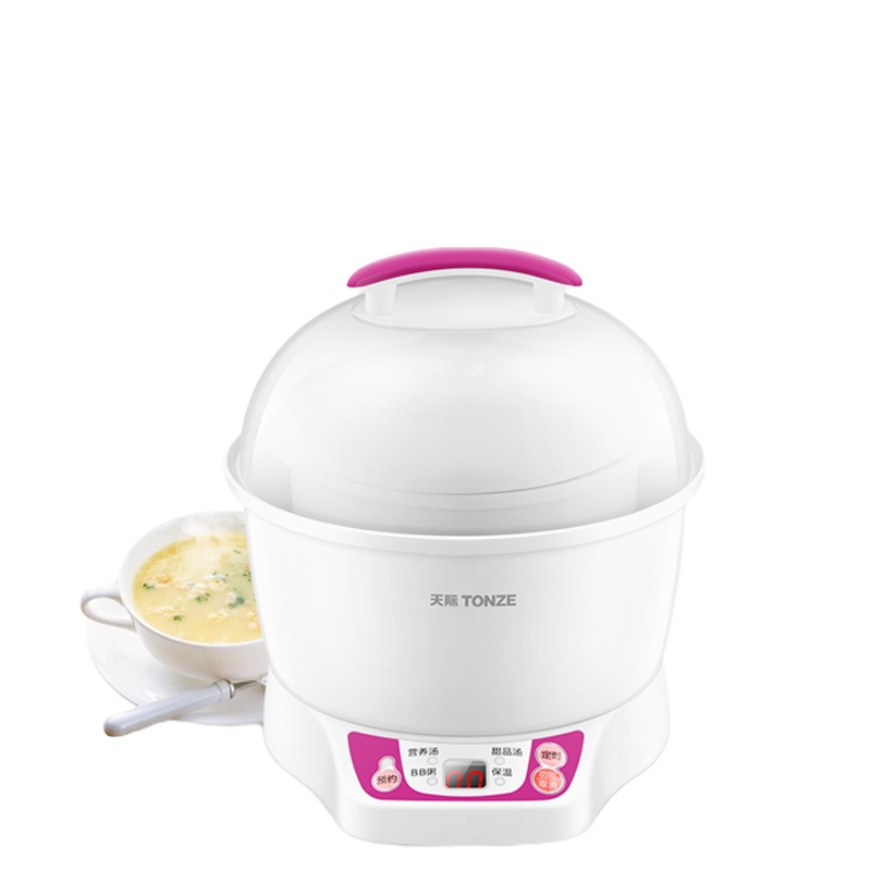天际(TONZE)宝宝营养辅食炖汤煲粥燕窝隔水炖盅陶瓷内胆0.7L小型宿舍9.5H智能预约DGD7-7B(BB煲)