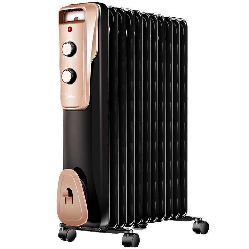 美的(Midea) NY2011-16JW 油汀 11片 2000W 适用11-20㎡ 镂空散热片 倾倒断电 取暖器