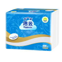 洁云(Hygienix) SQ 加韧400张立体压花平板纸30包 整箱装