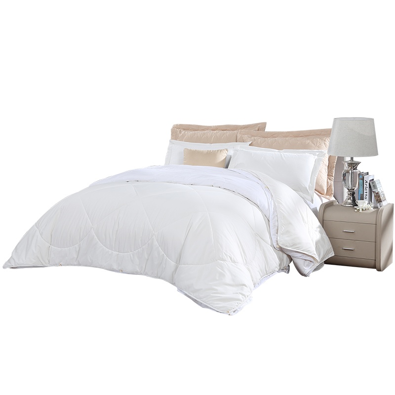 富安娜(FUANNA)家纺磨毛冬季被子羊毛被芯1.8m床单双人羊毛被蚕丝羊毛被子二合一子母被