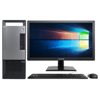 联想(Lenovo) T4900V 商用台式机电脑(i5-8500 4GB 1TB DVDRW 2G独显 W10)19.5英寸显示器( 下插式)