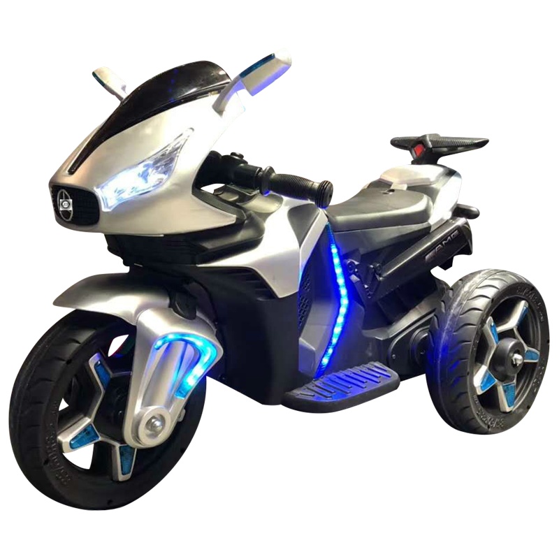 新款儿童电动摩托车可坐人宝宝三轮车 男女小孩玩具车电瓶童车