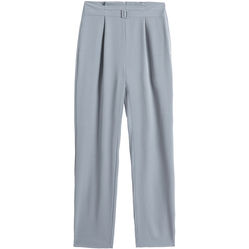 OSA欧莎裤子女2019新款夏季高腰九分休闲裤时尚直筒裤显瘦